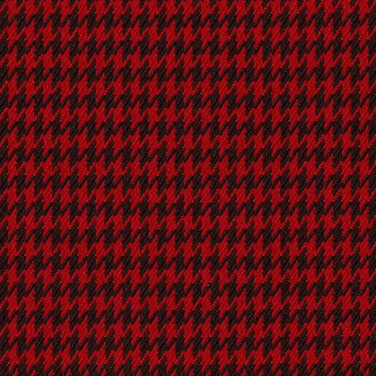 Houndstooth in deep red and black.