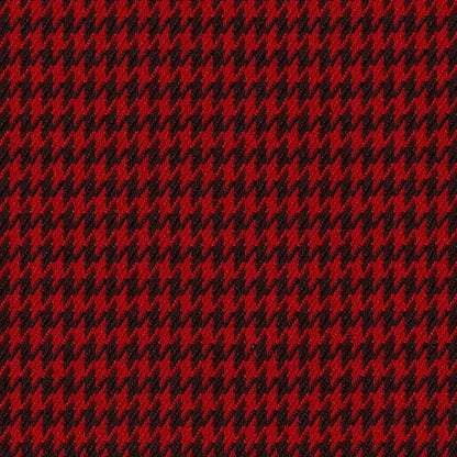 Houndstooth in deep red and black.